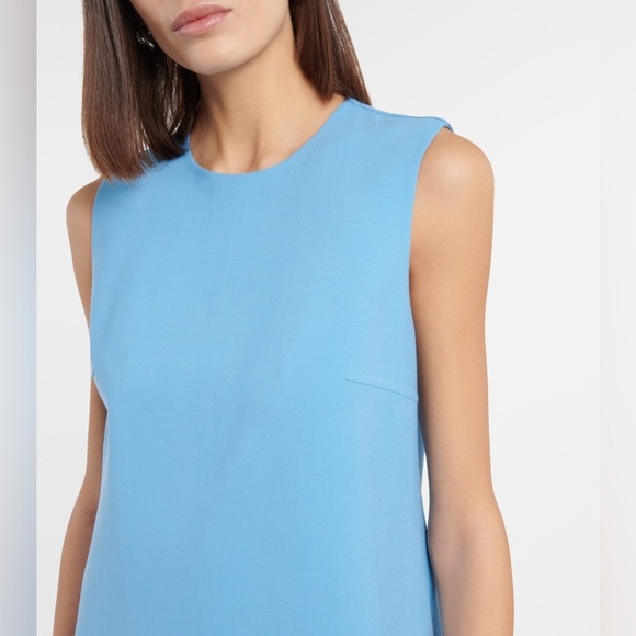 OSCAR DE LA RENTA Jewel Neck Drop Waist Ruffle Sleeveless Mini Dress Size 2 NWT - Picture 5 of 12